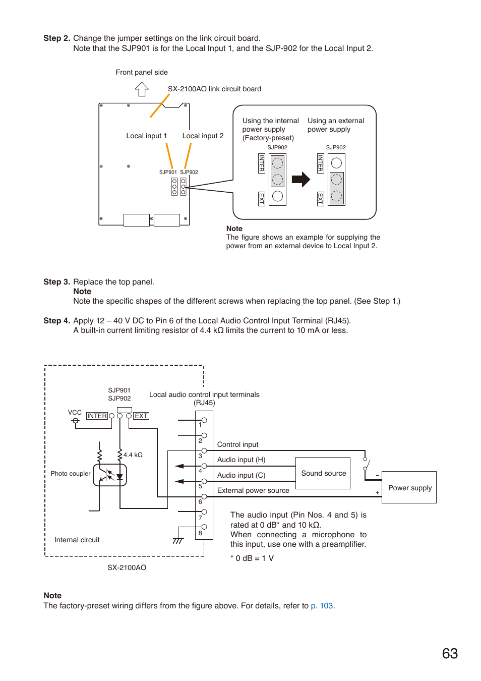 Toa SX-2000 Series Installation User Manual | Page 63 / 194