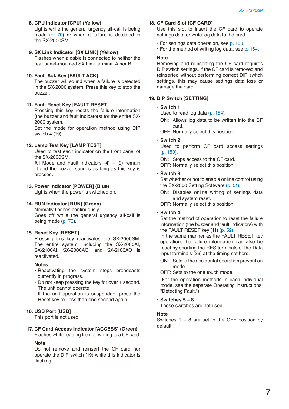 Toa SX-2000 Series Installation User Manual | Page 7 / 194