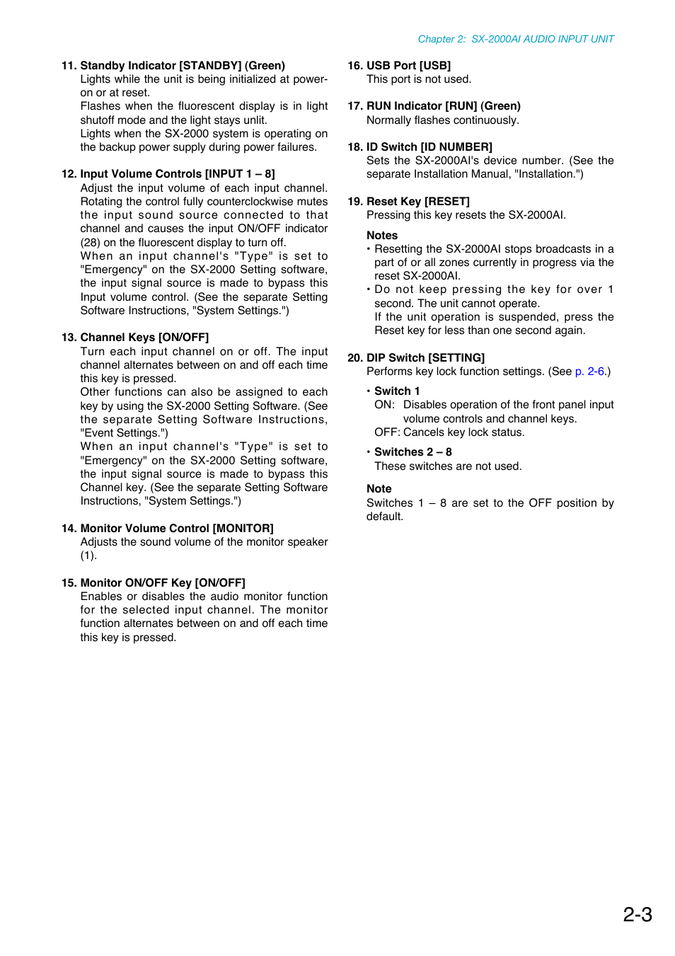 Toa SX-2000 Series Manual User Manual | Page 13 / 132