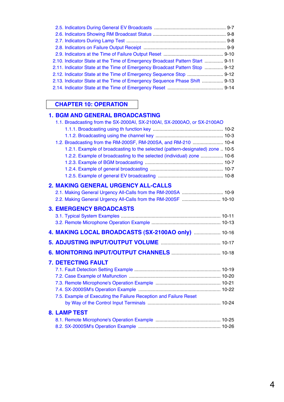 Toa SX-2000 Series Manual User Manual | Page 4 / 132