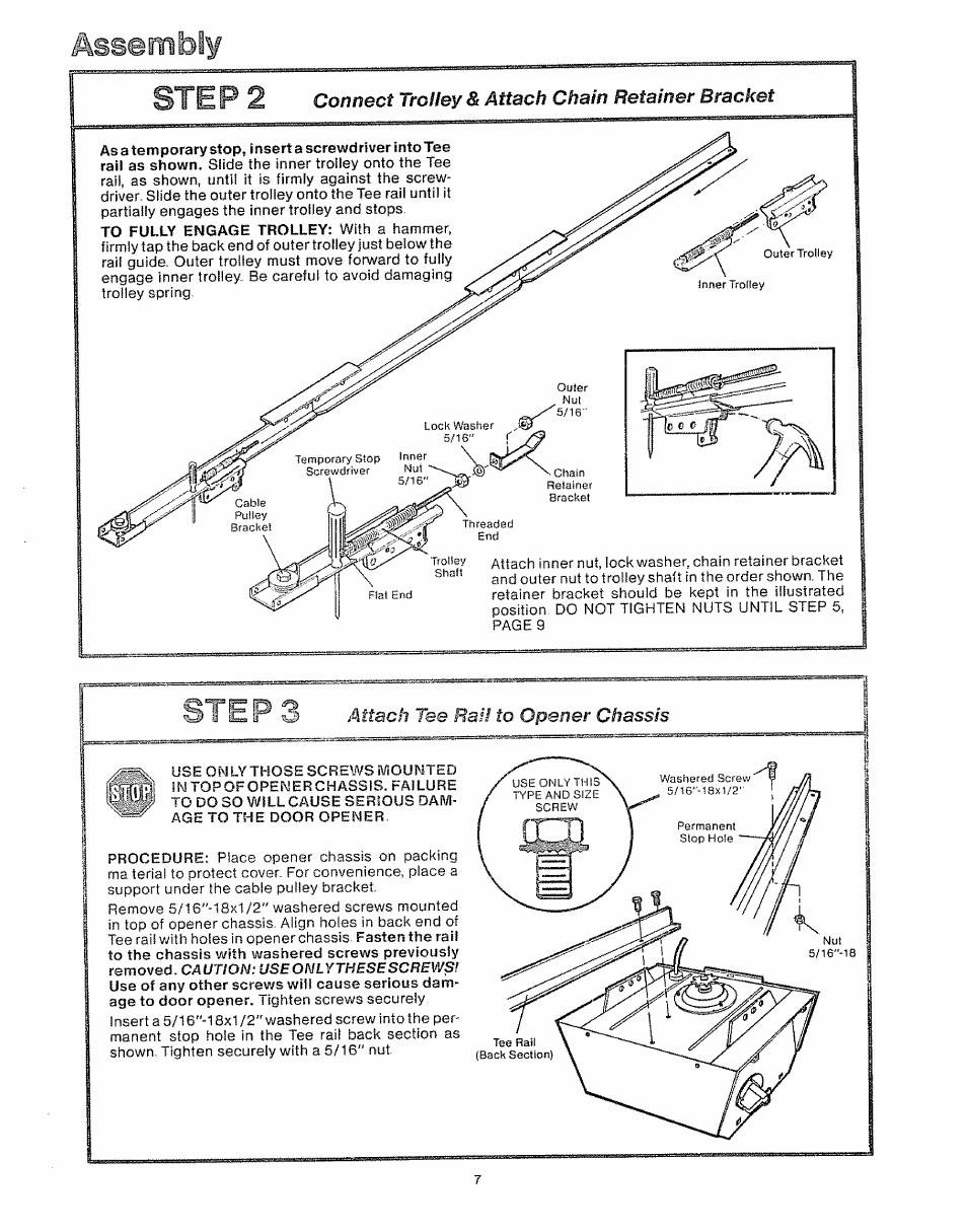 Step 2, Steps, Assembly | Craftsman 139.535006 User Manual | Page 7 / 28