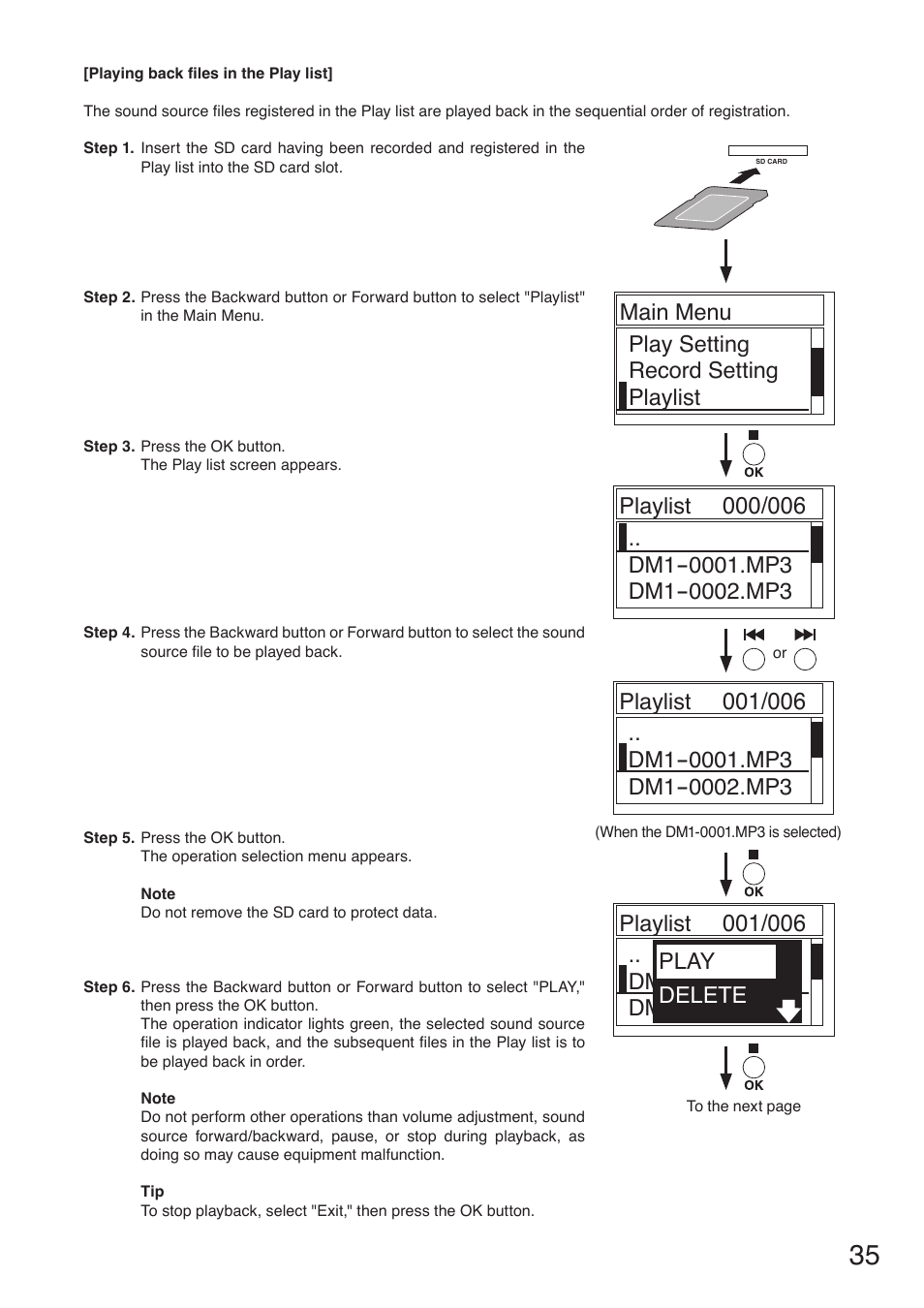 Playlist | Toa TS-780 Series User Manual | Page 35 / 52