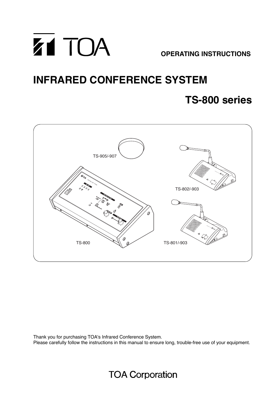 Toa TS-800 Series User Manual | 60 pages