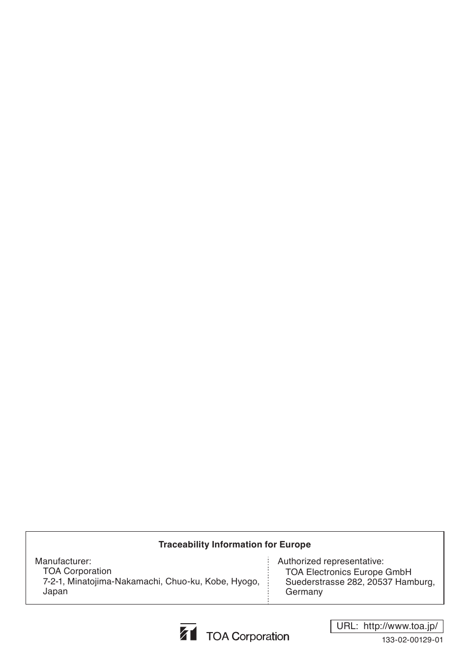 Toa TS-918 User Manual | Page 4 / 4