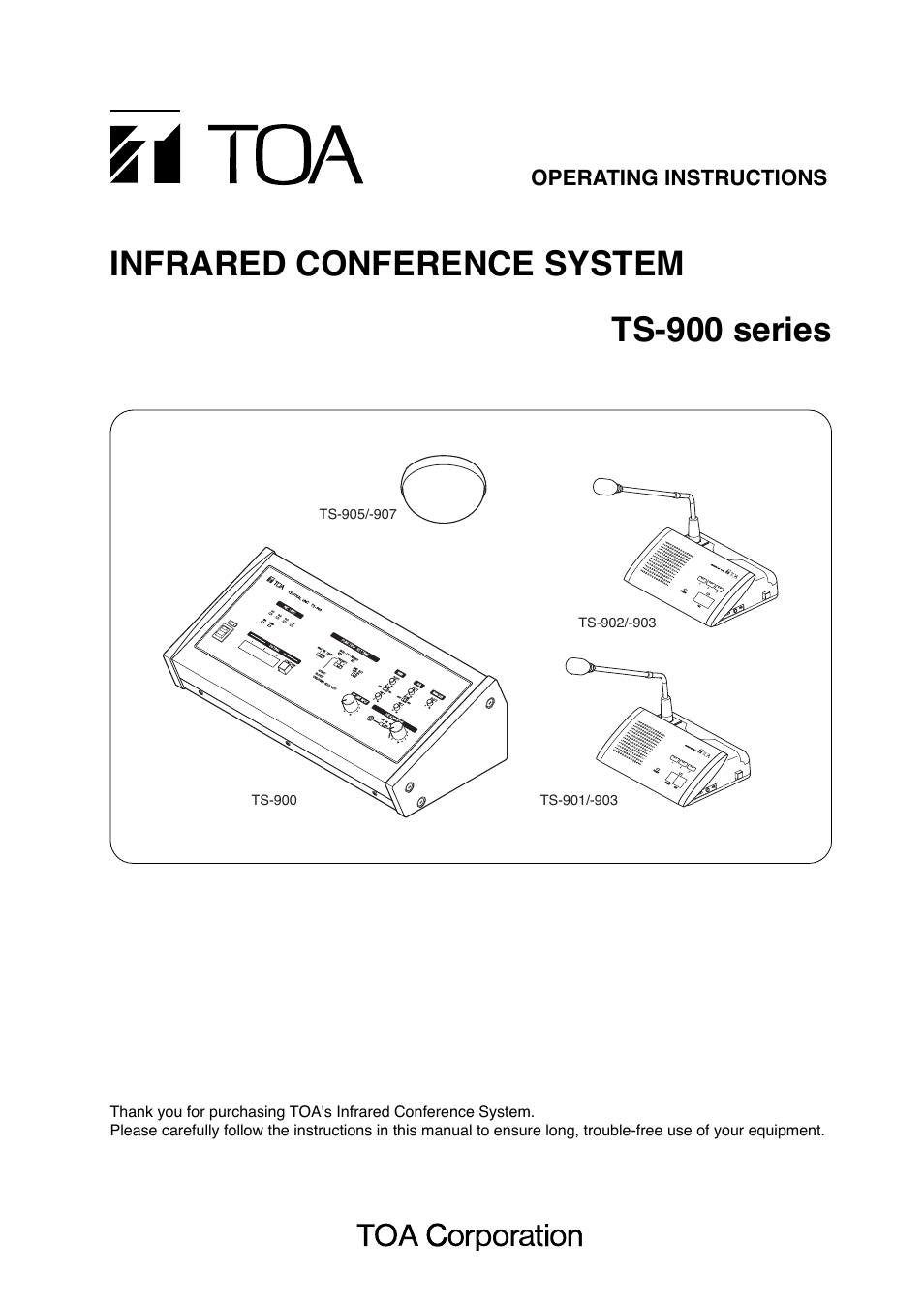 Toa TS-900 Series User Manual | 64 pages