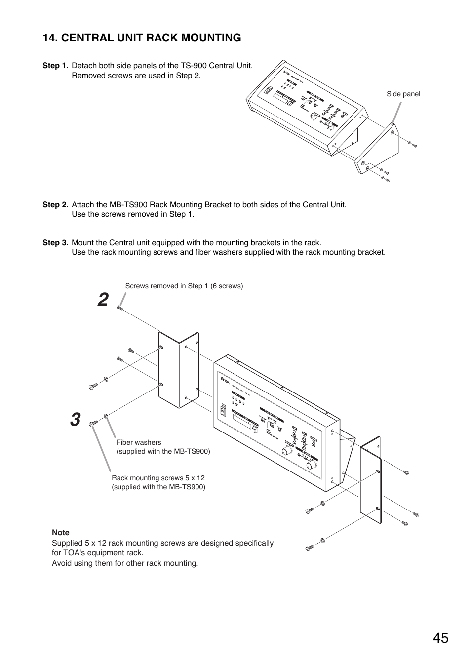 Toa TS-900 Series User Manual | Page 45 / 64