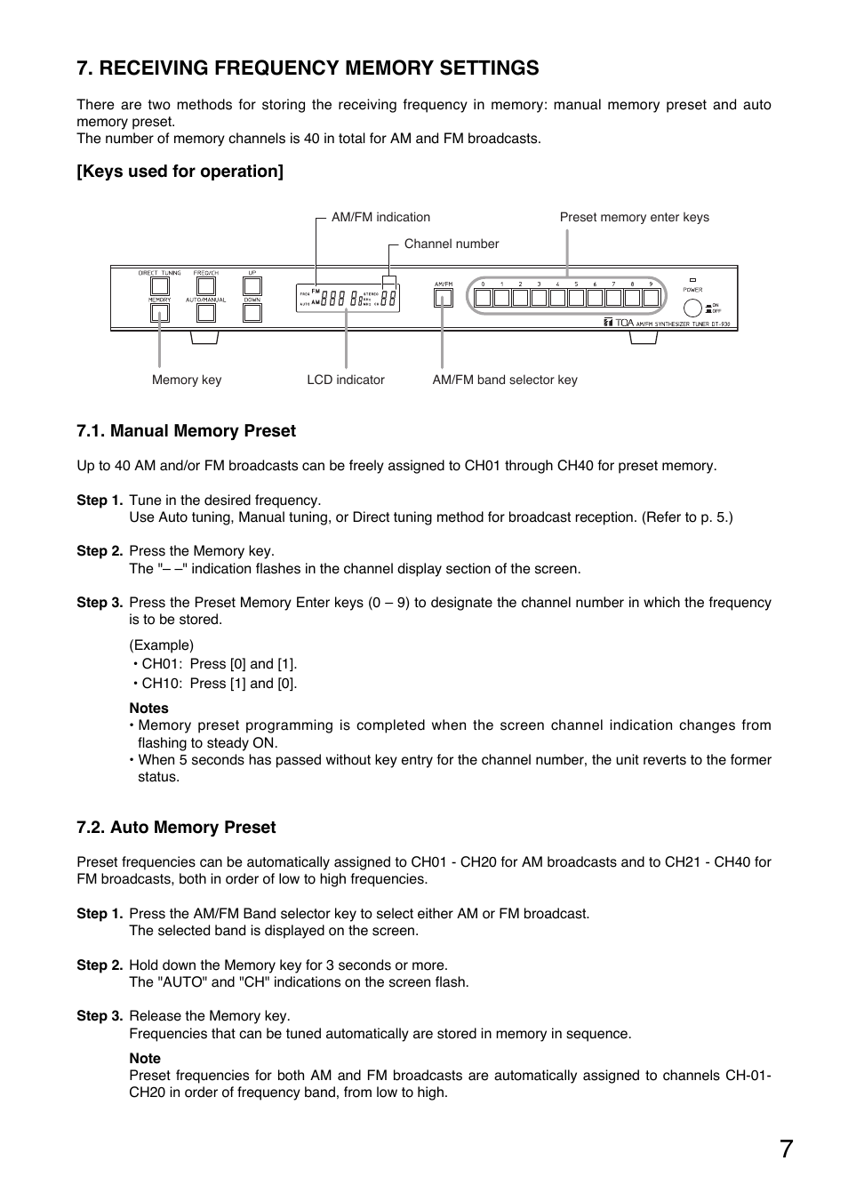 Toa DT-930 UL User Manual | Page 7 / 12