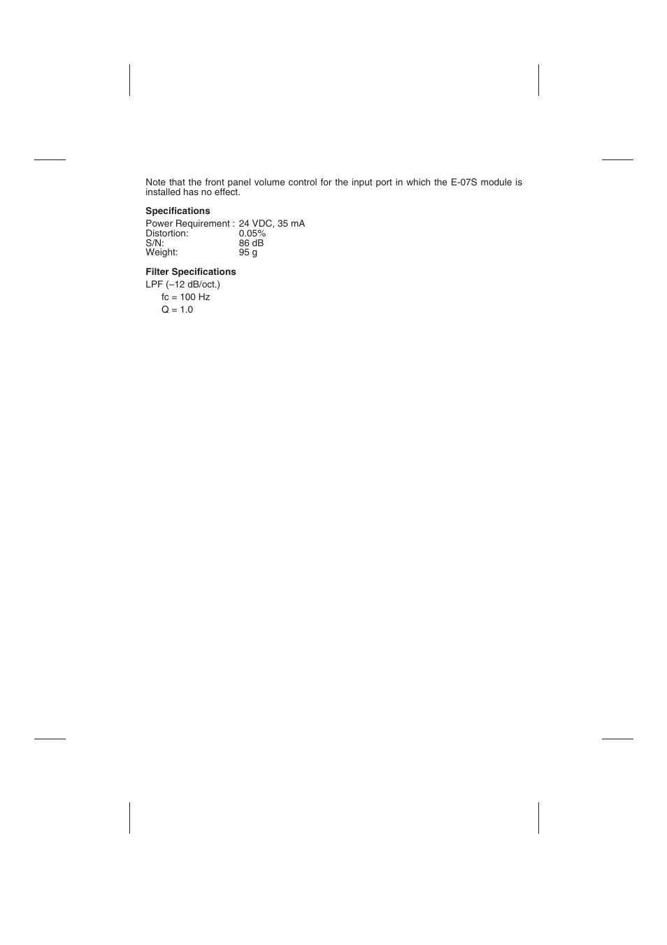 Toa E-07S User Manual | Page 2 / 2