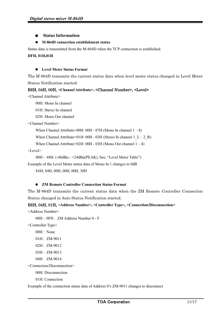 Toa M-864D Ver.2.0.0 User Manual | Page 11 / 17