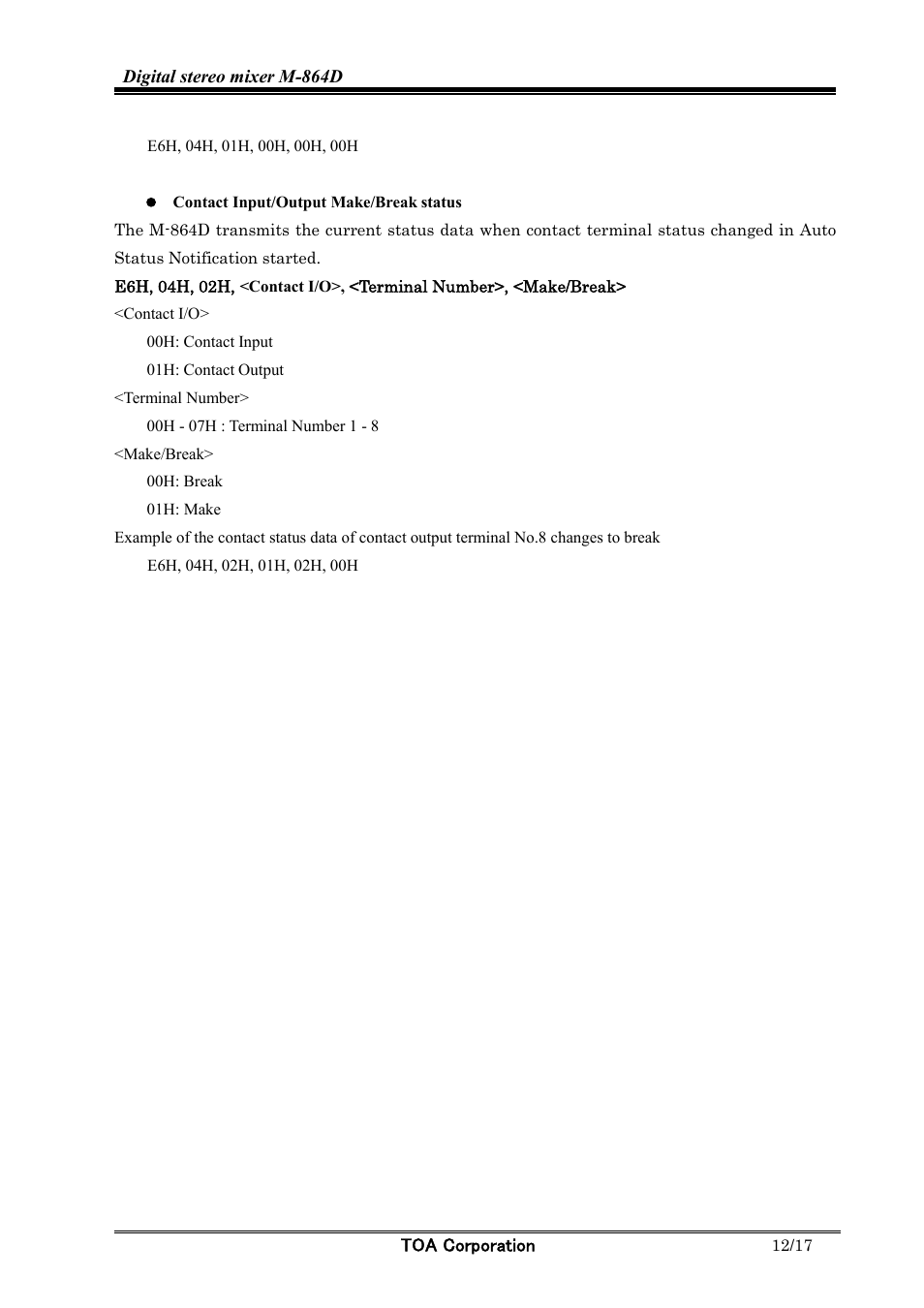 Toa M-864D Ver.2.0.0 User Manual | Page 12 / 17