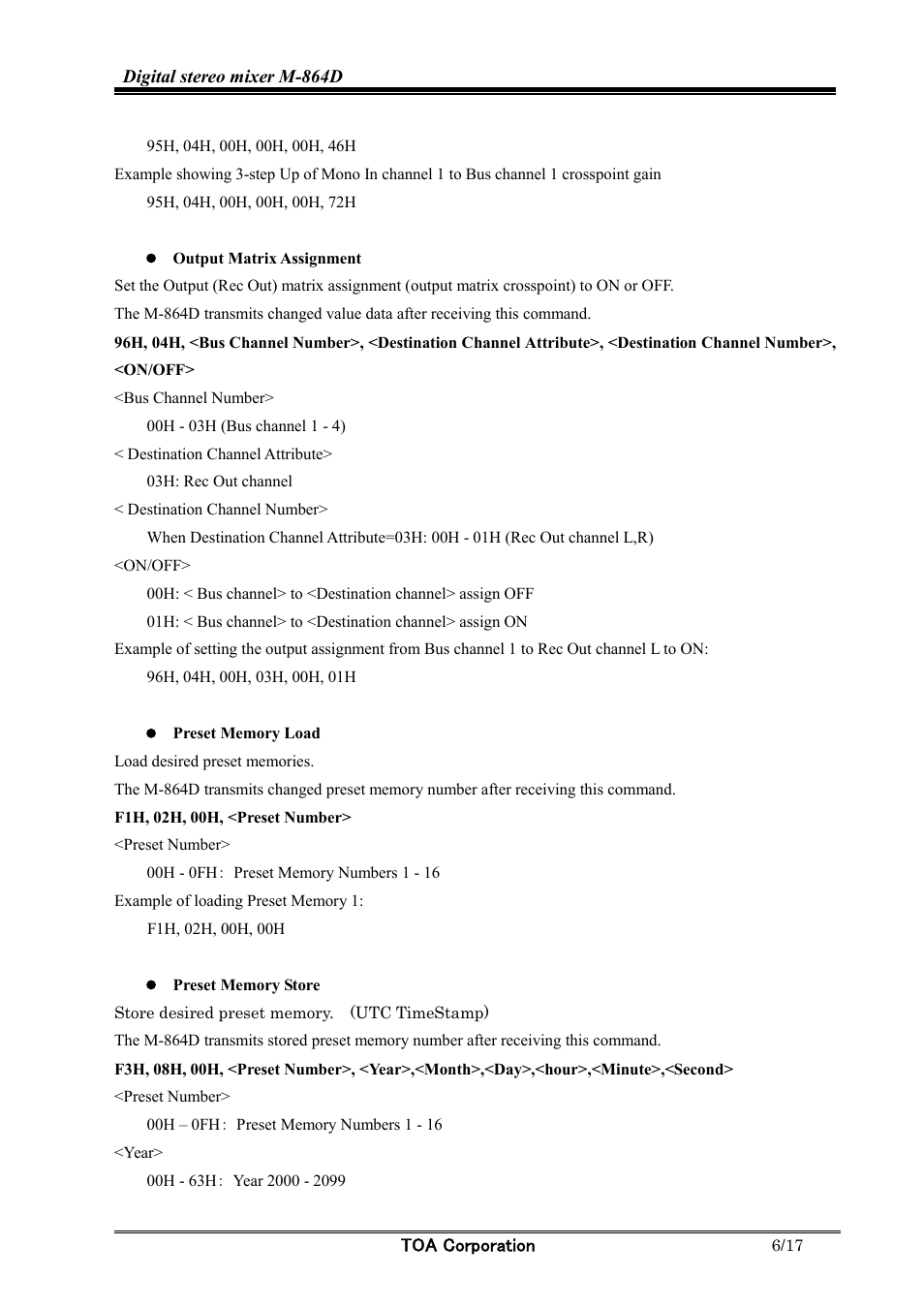 Toa M-864D Ver.2.0.0 User Manual | Page 6 / 17