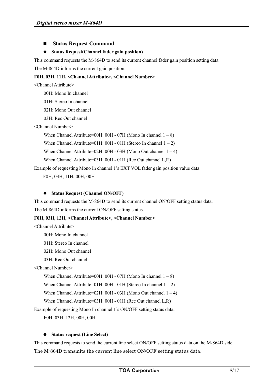 Toa M-864D Ver.2.0.0 User Manual | Page 8 / 17