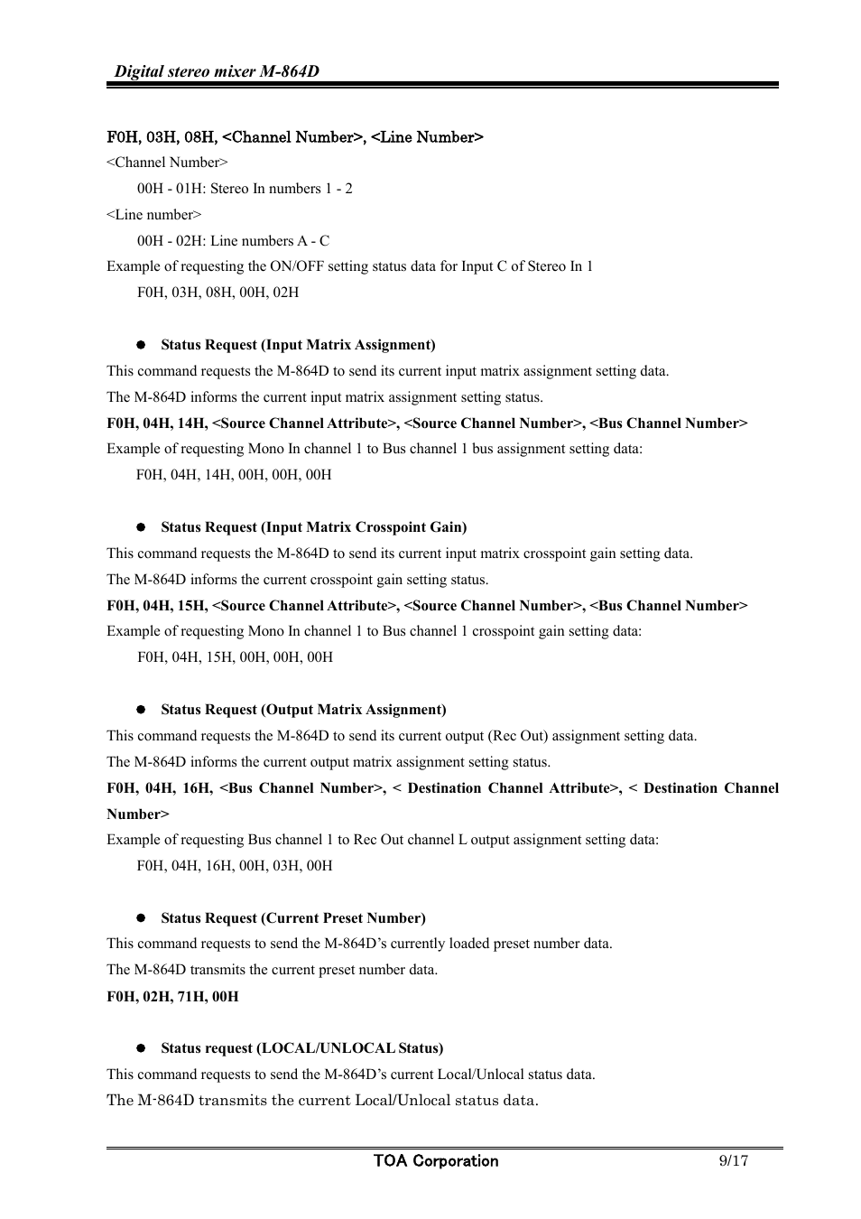 Toa M-864D Ver.2.0.0 User Manual | Page 9 / 17