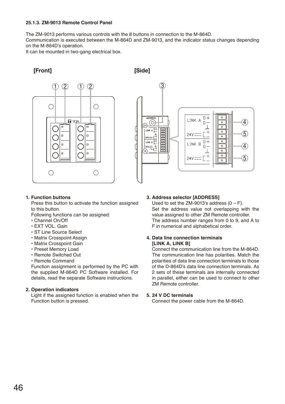 Toa M-864D User Manual | Page 46 / 60