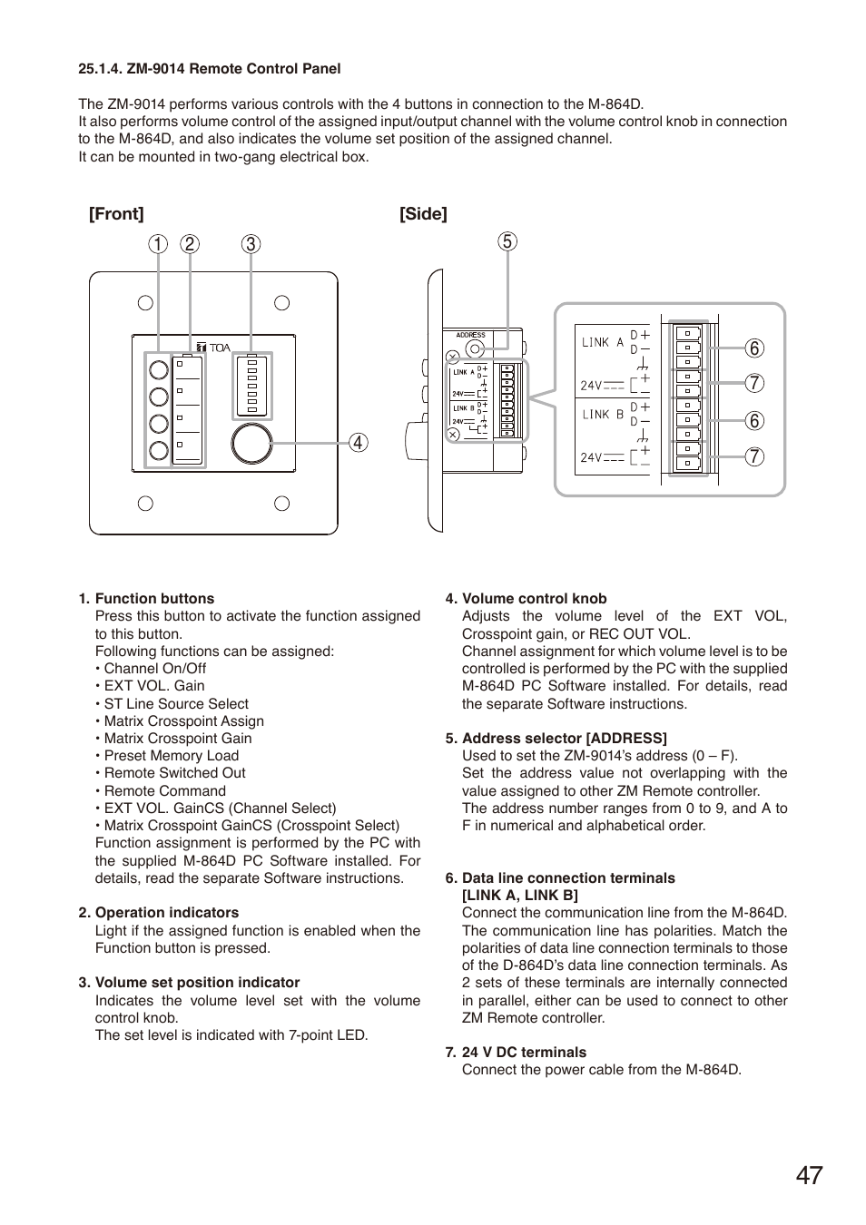 Toa M-864D User Manual | Page 47 / 60