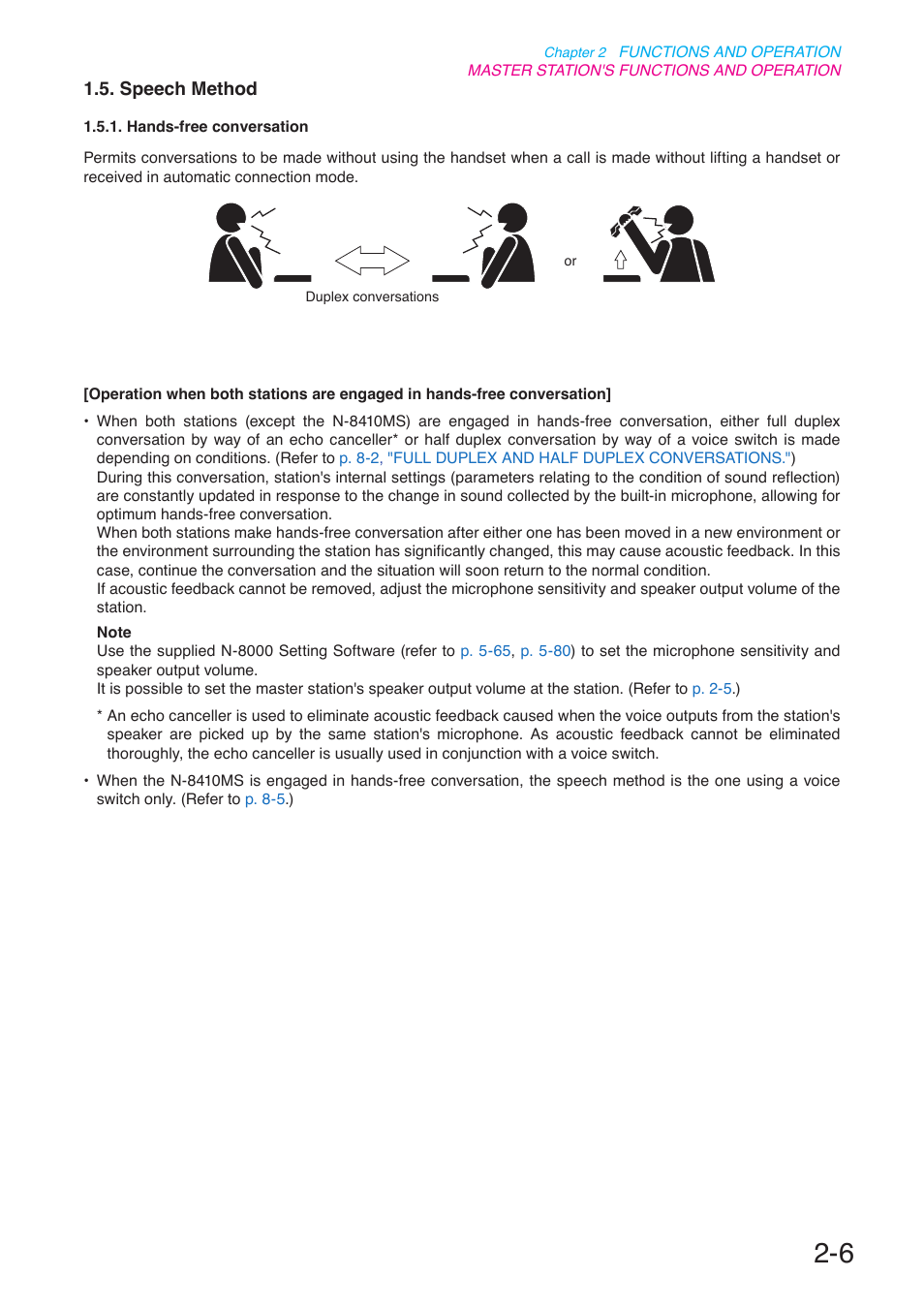 Speech method | Toa N-8000 Series User Manual | Page 117 / 652