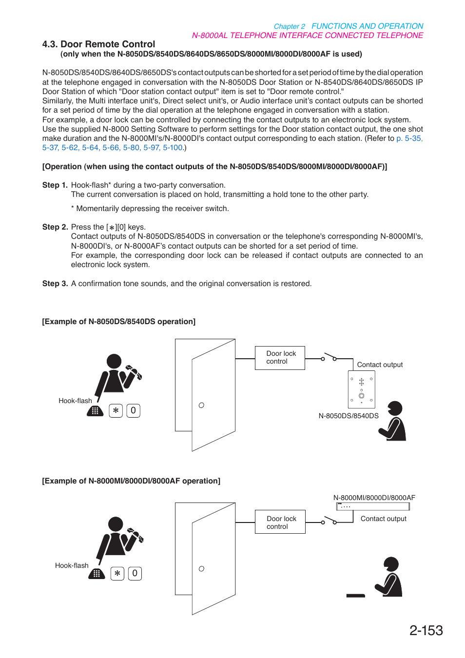 8000mi/8000di/8000af is used), P. 2-153 | Toa N-8000 Series User Manual | Page 264 / 652