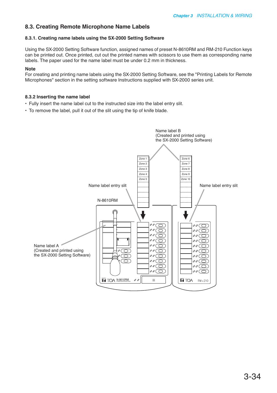 Creating remote microphone name labels | Toa N-8000 Series User Manual | Page 338 / 652