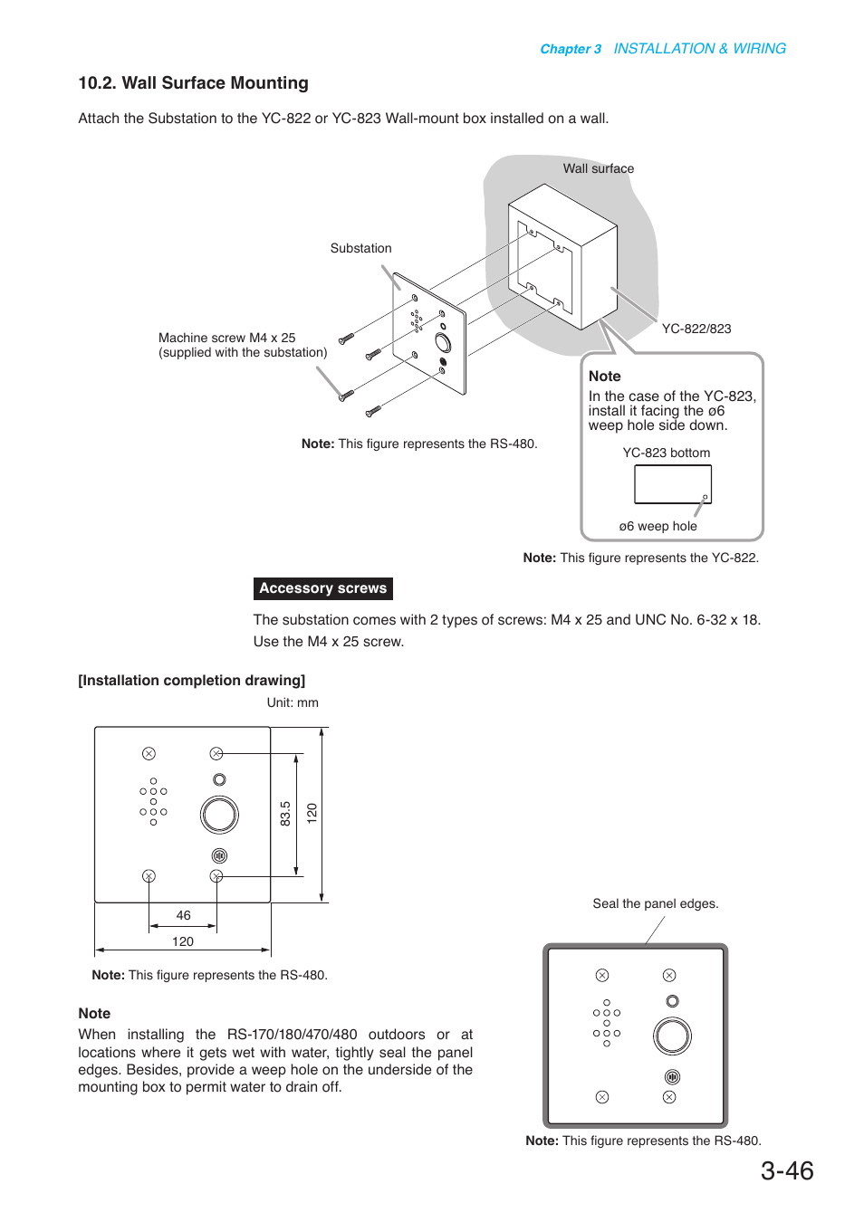 Wall surface mounting | Toa N-8000 Series User Manual | Page 350 / 652