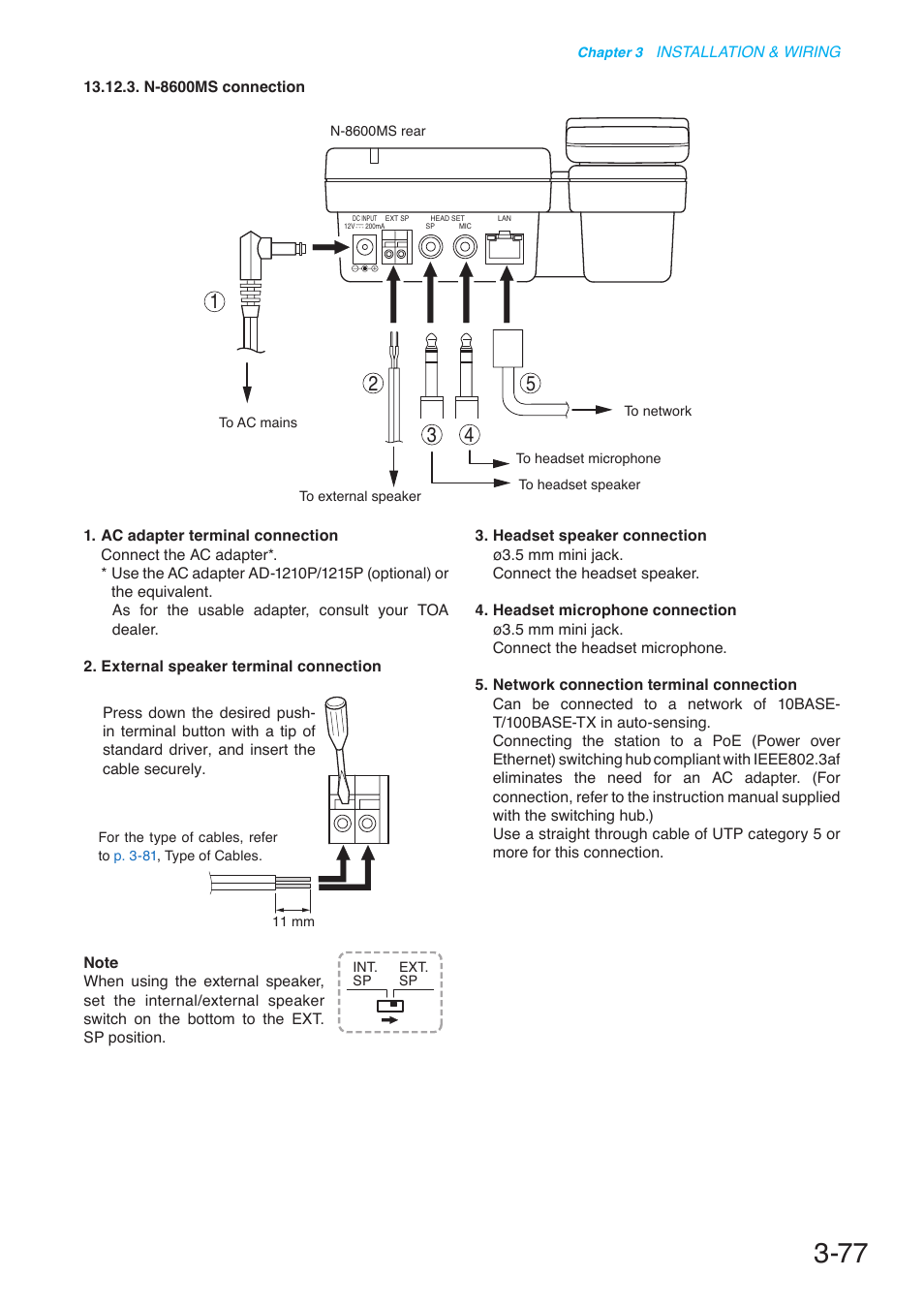 P. 3-77 | Toa N-8000 Series User Manual | Page 381 / 652