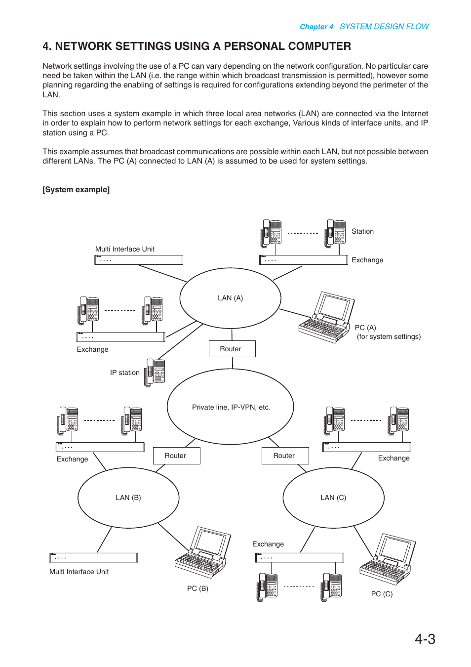 Network settings using a personal computer, Network settings using a personal, Computer | Toa N-8000 Series User Manual | Page 391 / 652