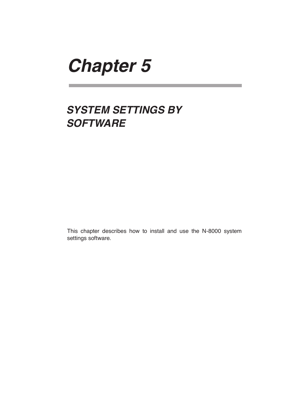 Chapter 5 : system settings by software, Chapter 5 | Toa N-8000 Series User Manual | Page 411 / 652