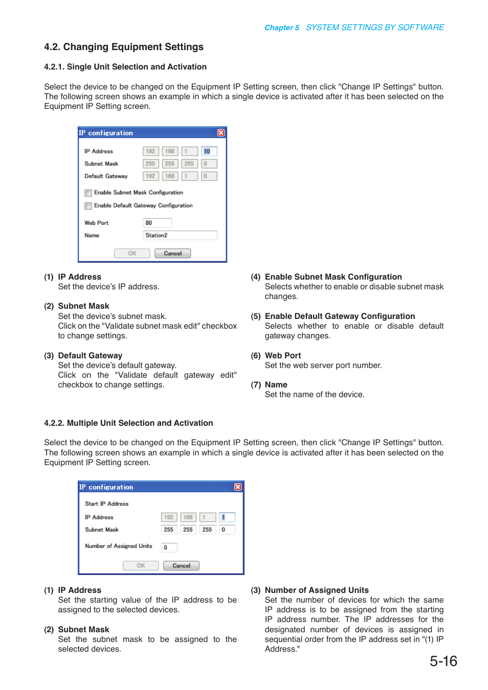 Changing equipment settings | Toa N-8000 Series User Manual | Page 426 / 652