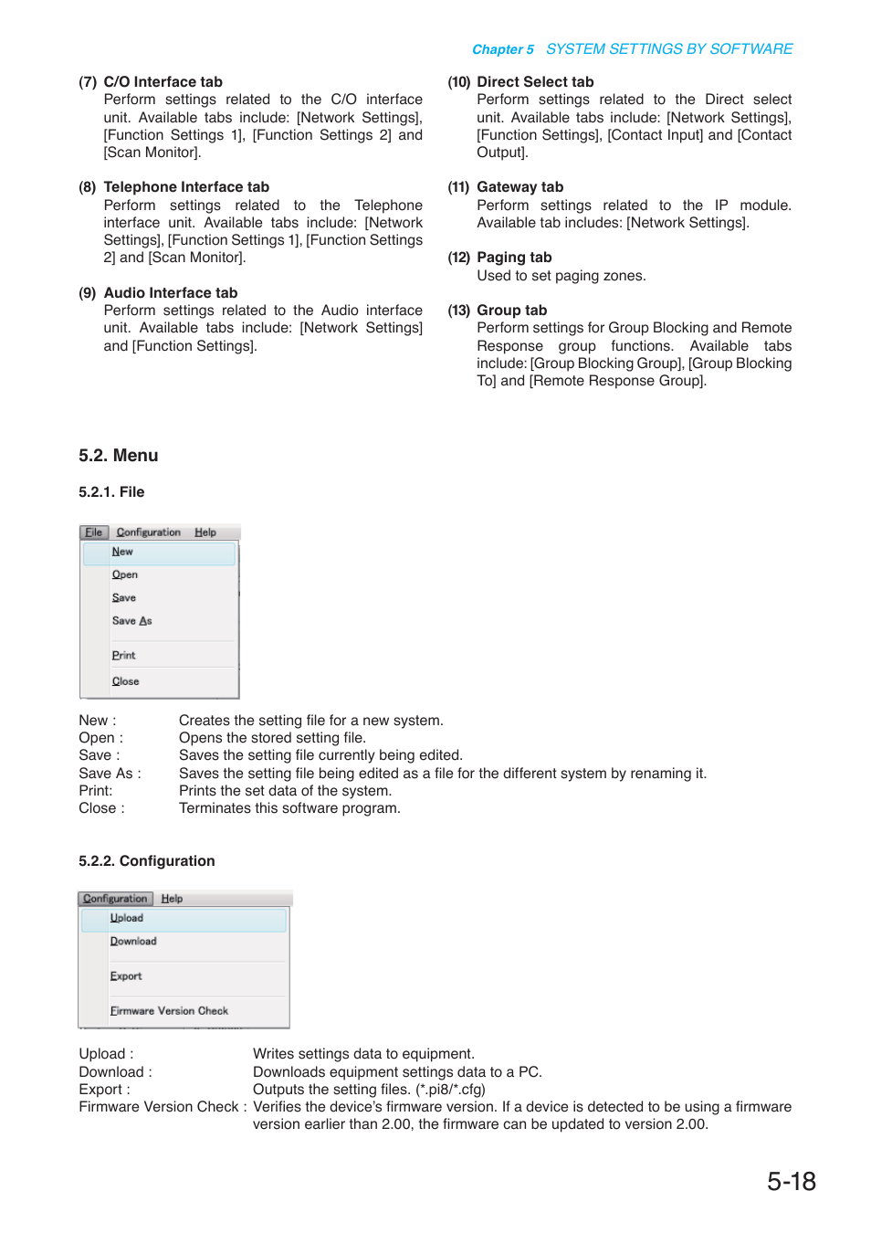 Menu | Toa N-8000 Series User Manual | Page 428 / 652