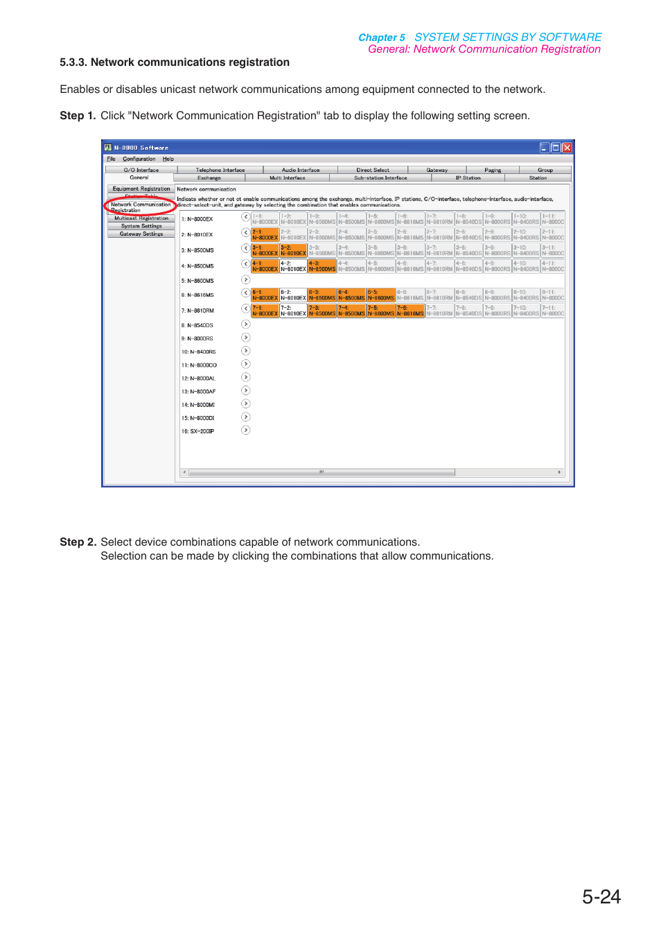 P. 5-24 | Toa N-8000 Series User Manual | Page 434 / 652