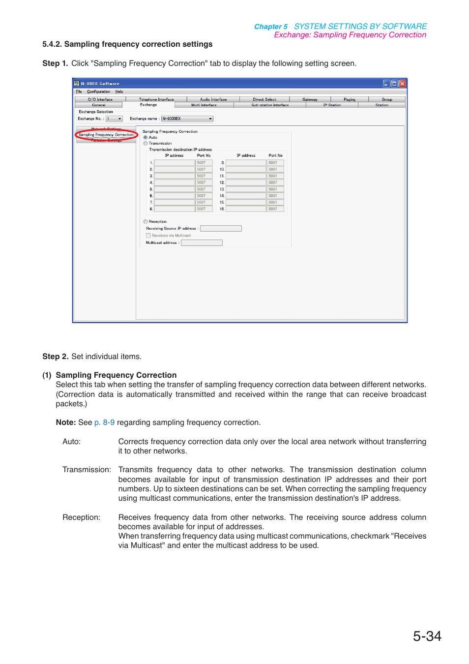 P. 5-34 | Toa N-8000 Series User Manual | Page 444 / 652