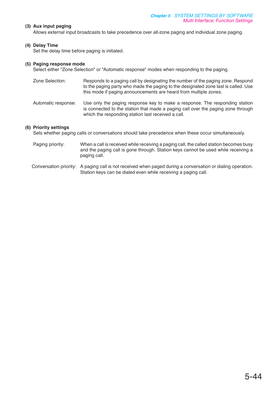 P. 5-44 | Toa N-8000 Series User Manual | Page 454 / 652