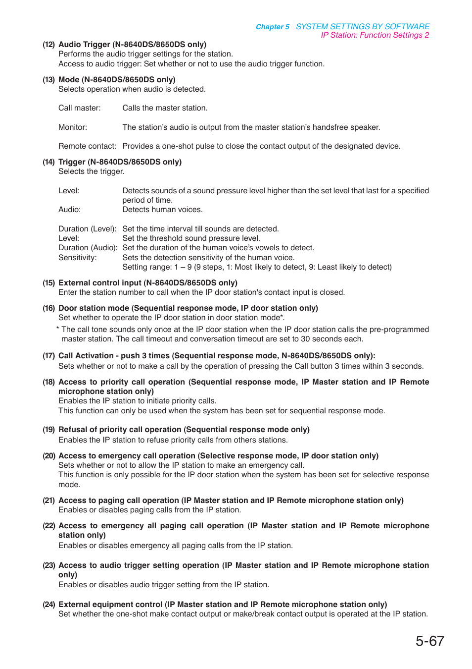 P. 5-67 | Toa N-8000 Series User Manual | Page 477 / 652