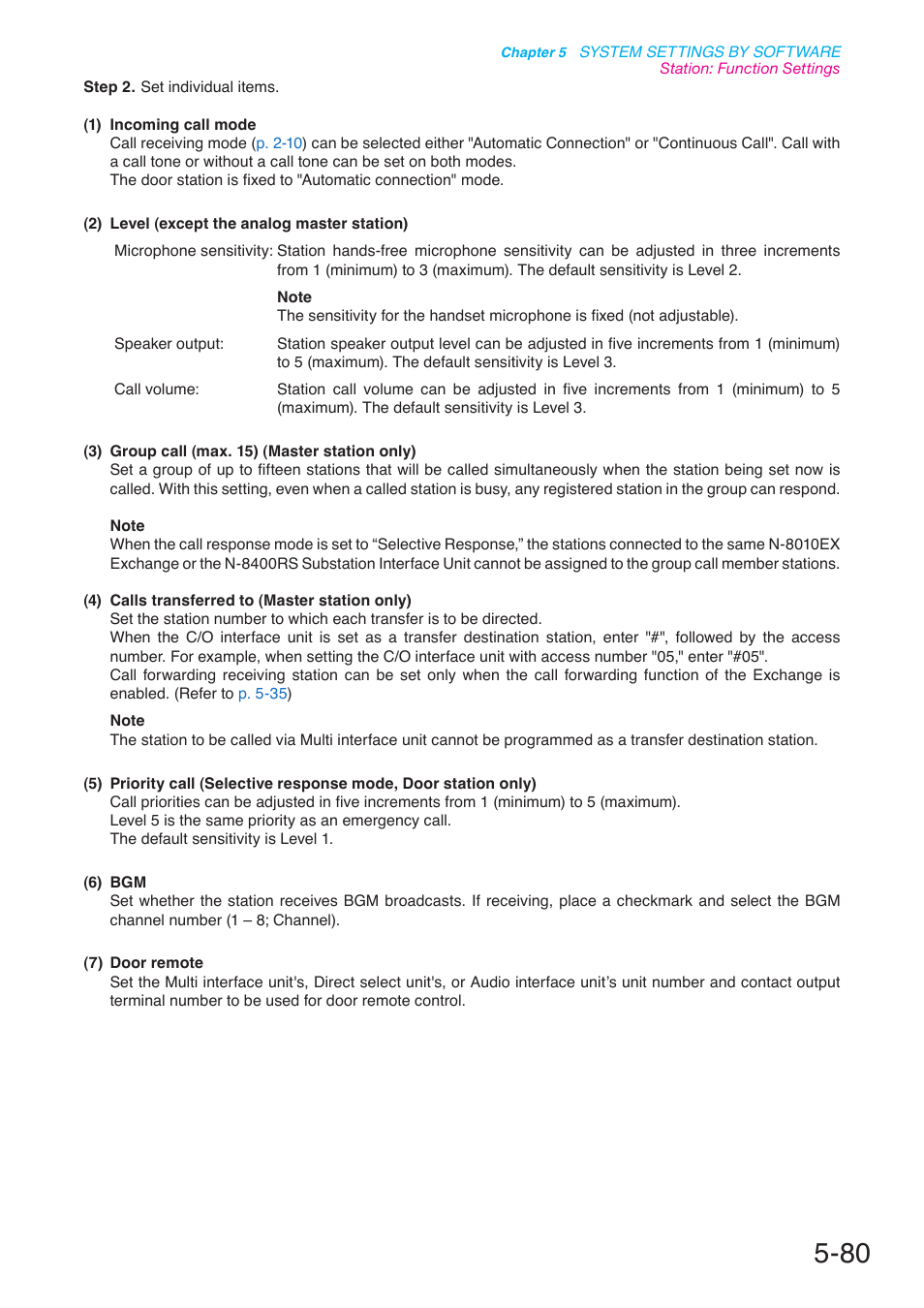 P. 5-80 | Toa N-8000 Series User Manual | Page 490 / 652