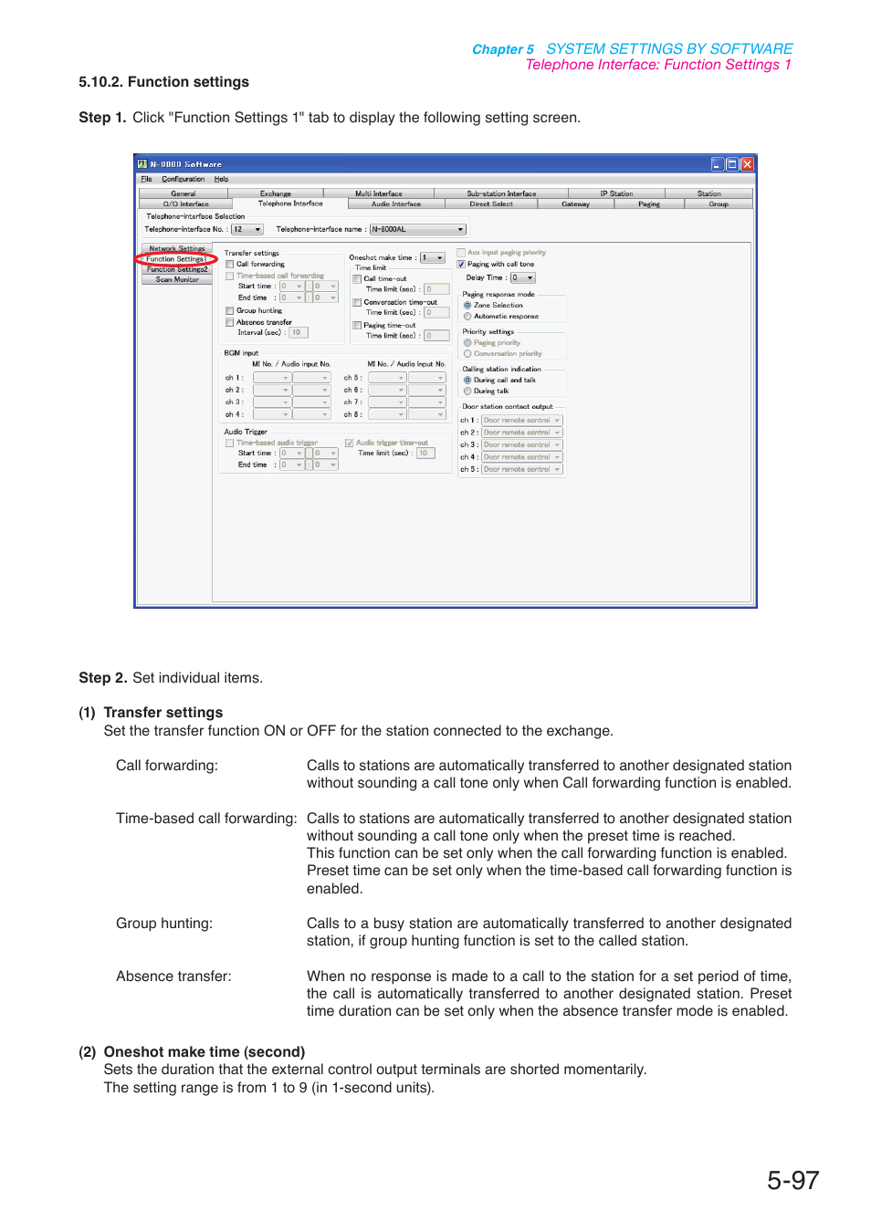 P. 5-97 | Toa N-8000 Series User Manual | Page 507 / 652