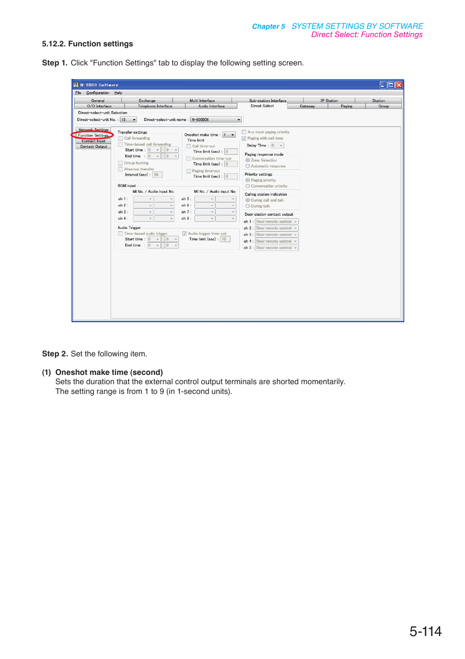 P. 5-114 | Toa N-8000 Series User Manual | Page 524 / 652