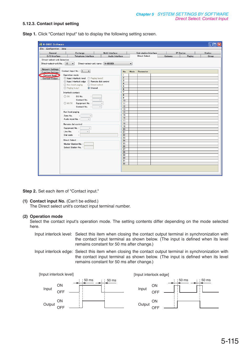 P. 5-115 | Toa N-8000 Series User Manual | Page 525 / 652