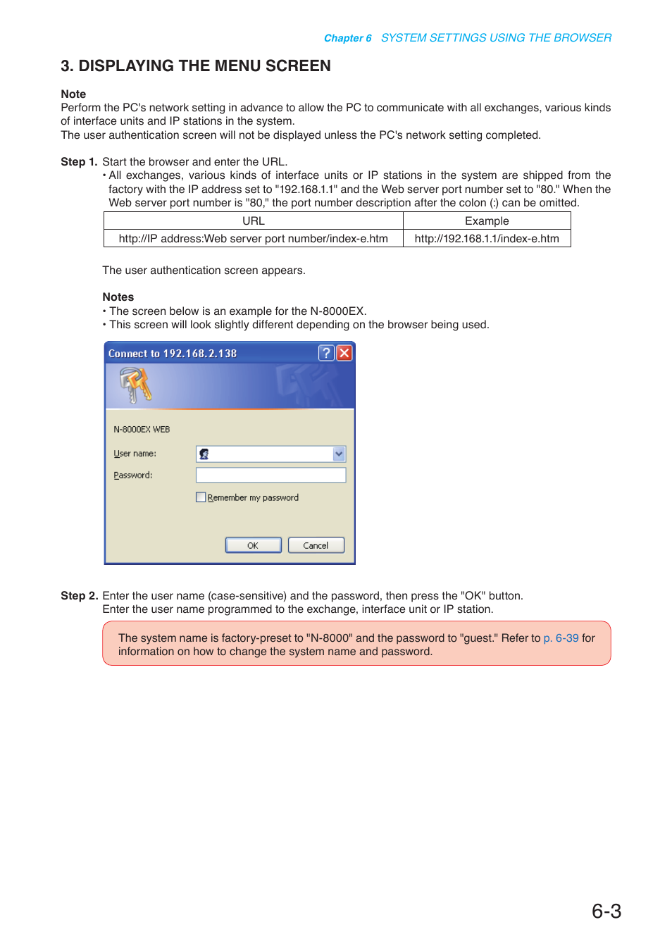 Displaying the menu screen | Toa N-8000 Series User Manual | Page 550 / 652