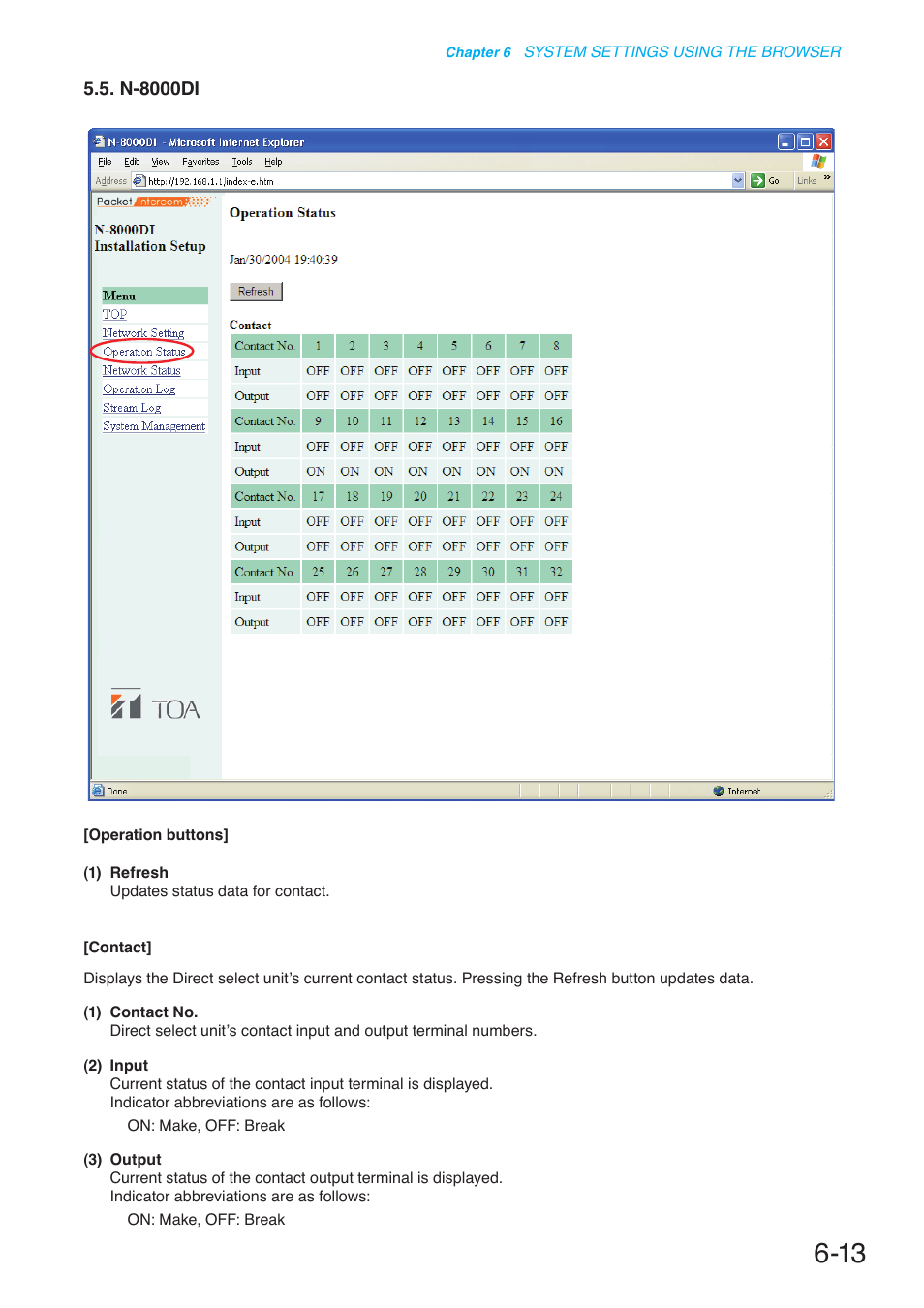 N-8000di | Toa N-8000 Series User Manual | Page 560 / 652