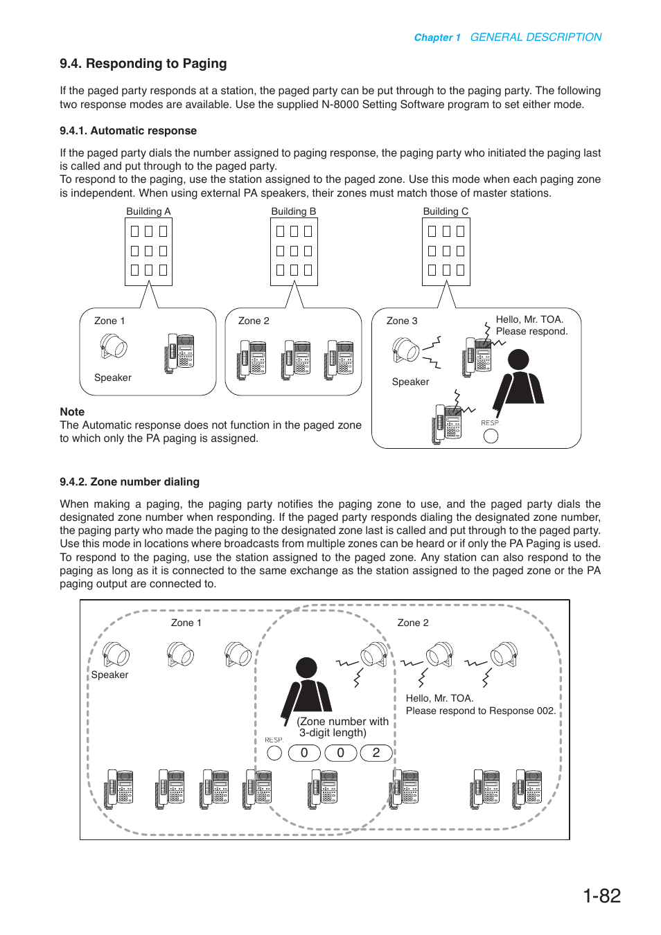 Responding to paging | Toa N-8000 Series User Manual | Page 99 / 652