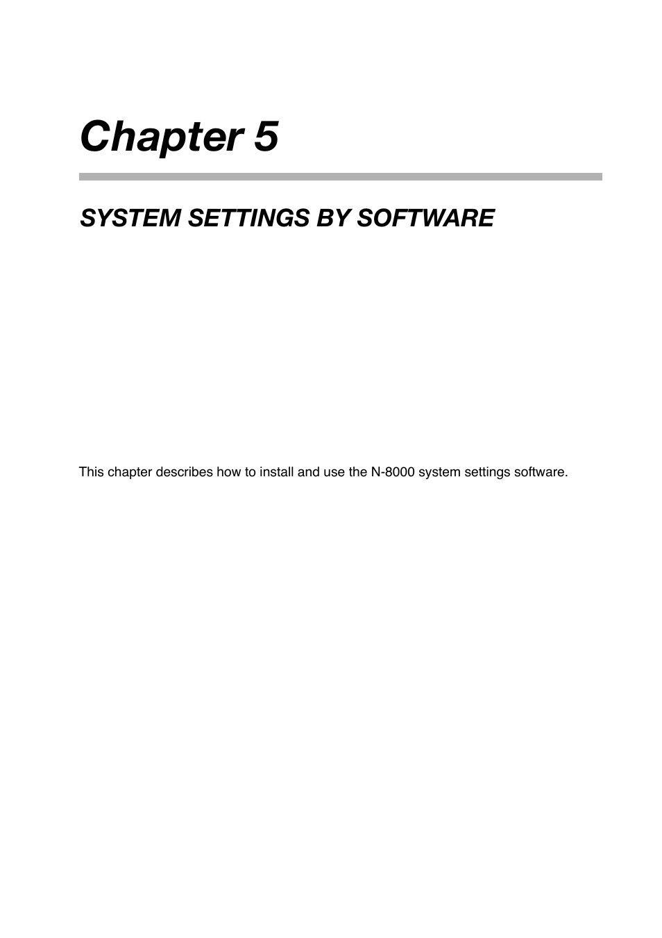 Chapter 5: system settings by software, Chapter 5 : system settings by software, Chapter 5 | Toa N-8000 Series Ver.1.41 User Manual | Page 145 / 269