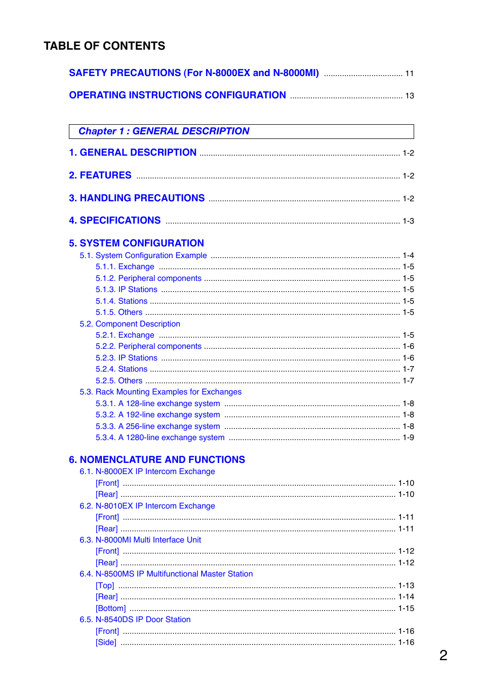 Toa N-8000 Series Ver.1.41 User Manual | Page 2 / 269