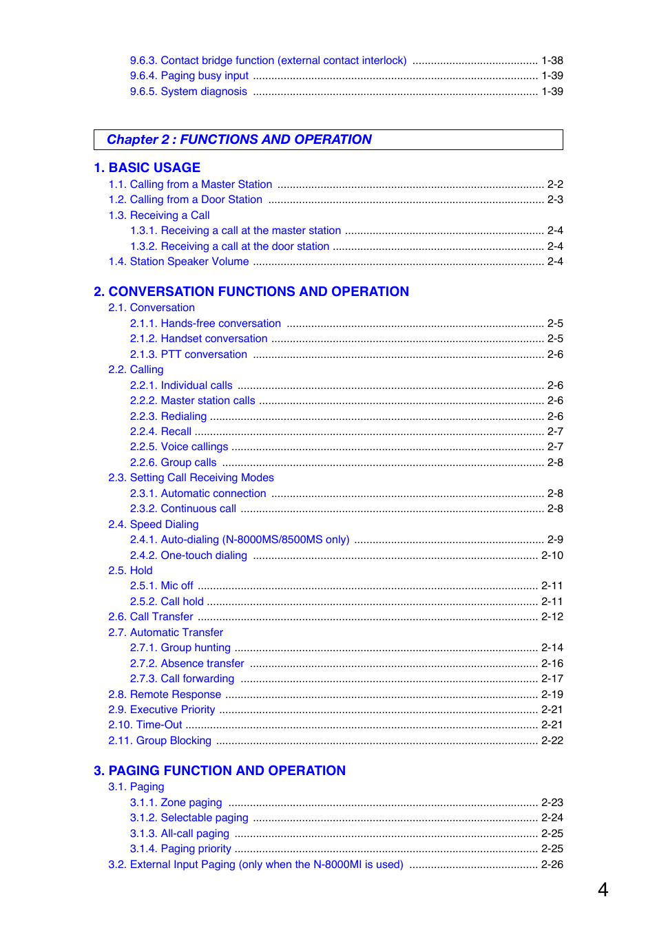 Toa N-8000 Series Ver.1.41 User Manual | Page 4 / 269