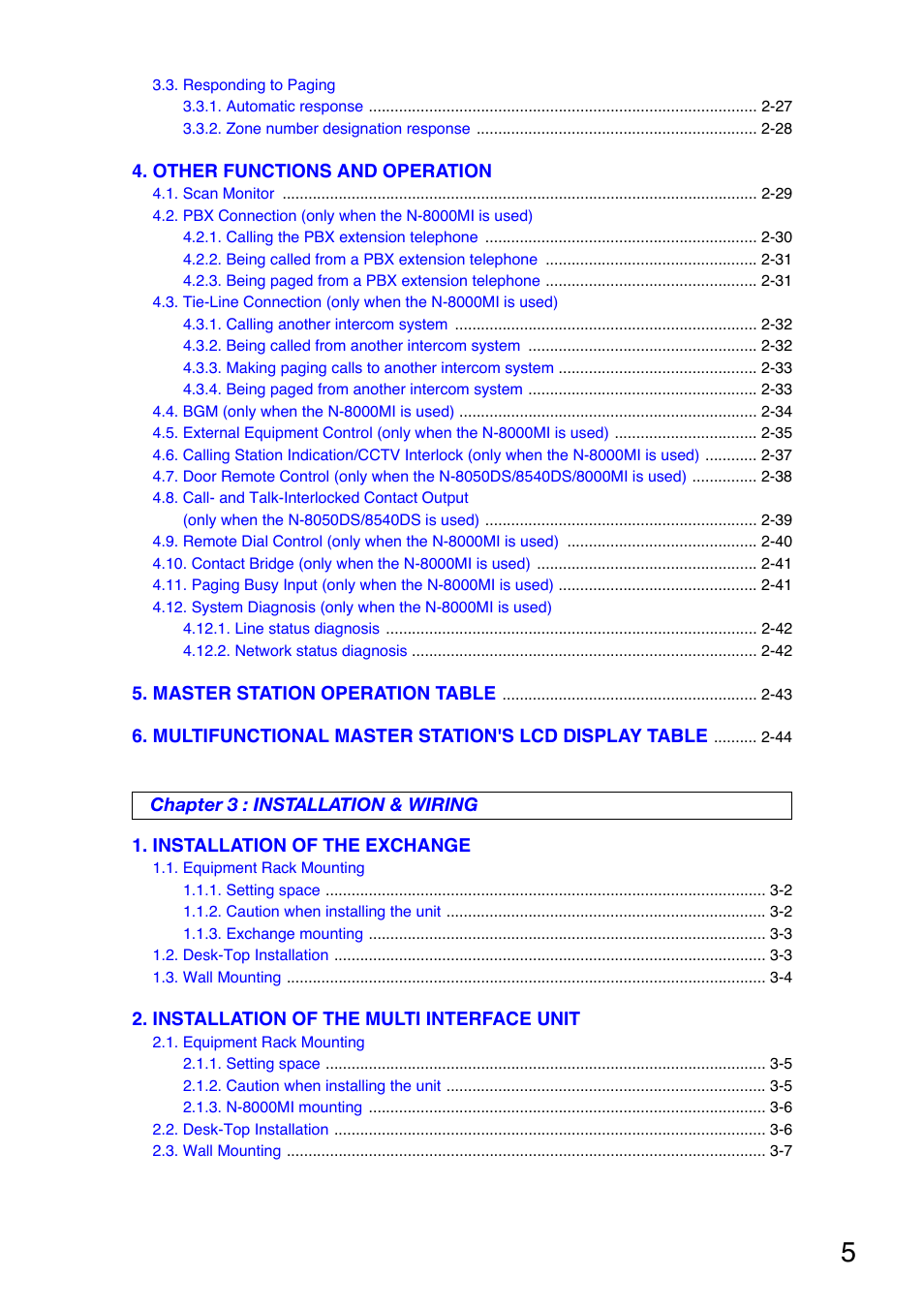 Toa N-8000 Series Ver.1.41 User Manual | Page 5 / 269