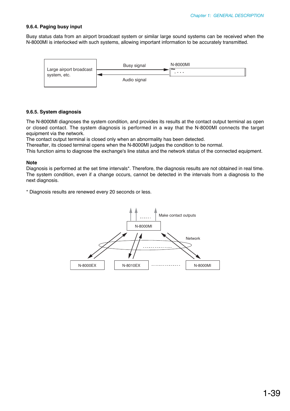 Paging busy input, System diagnosis | Toa N-8000 Series Ver.1.41 User Manual | Page 52 / 269