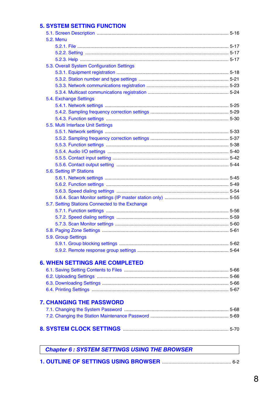 Toa N-8000 Series Ver.1.41 User Manual | Page 8 / 269