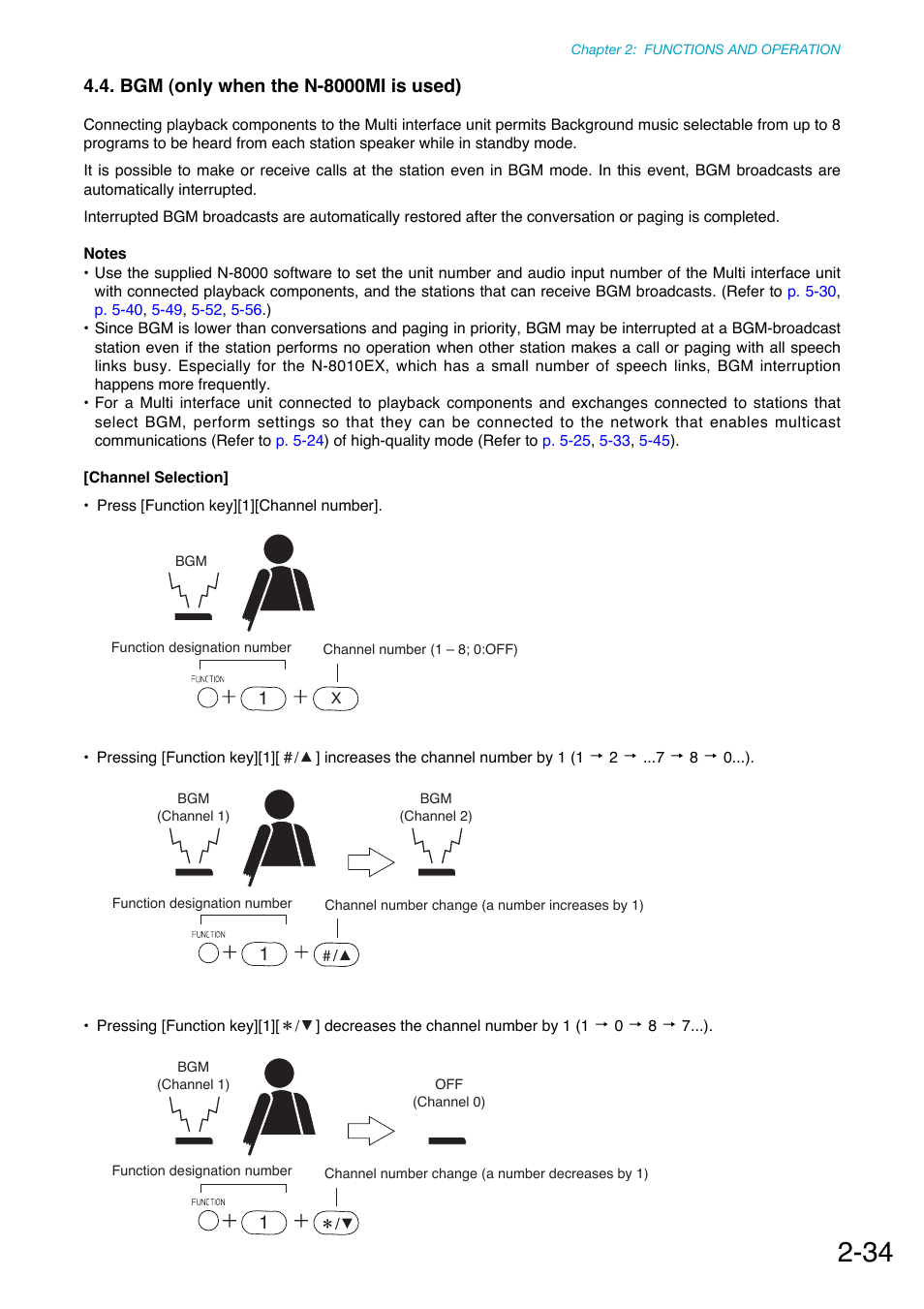 Bgm (only when the n-8000mi is used), P. 2-34 | Toa N-8000 Series Ver.1.41 User Manual | Page 86 / 269