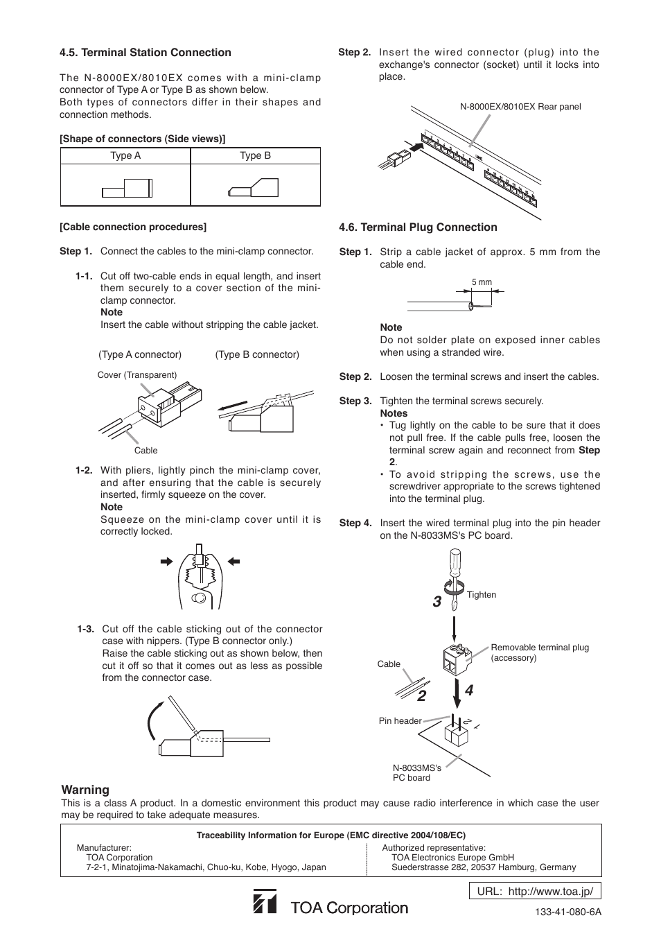 Toa N-8033MS User Manual | Page 4 / 4