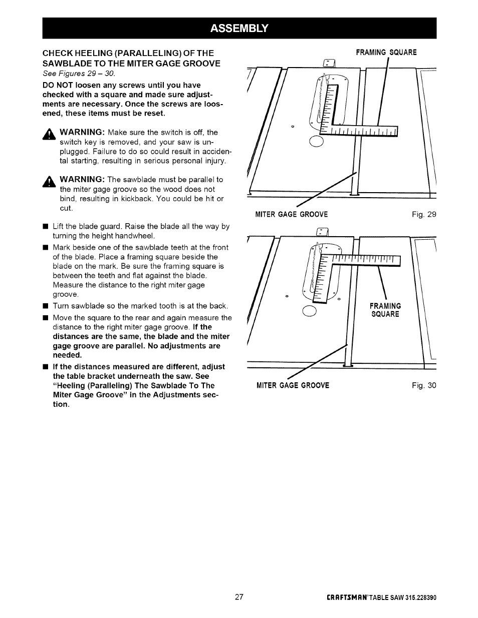 Assembly | Craftsman 315.228390 User Manual | Page 27 / 66