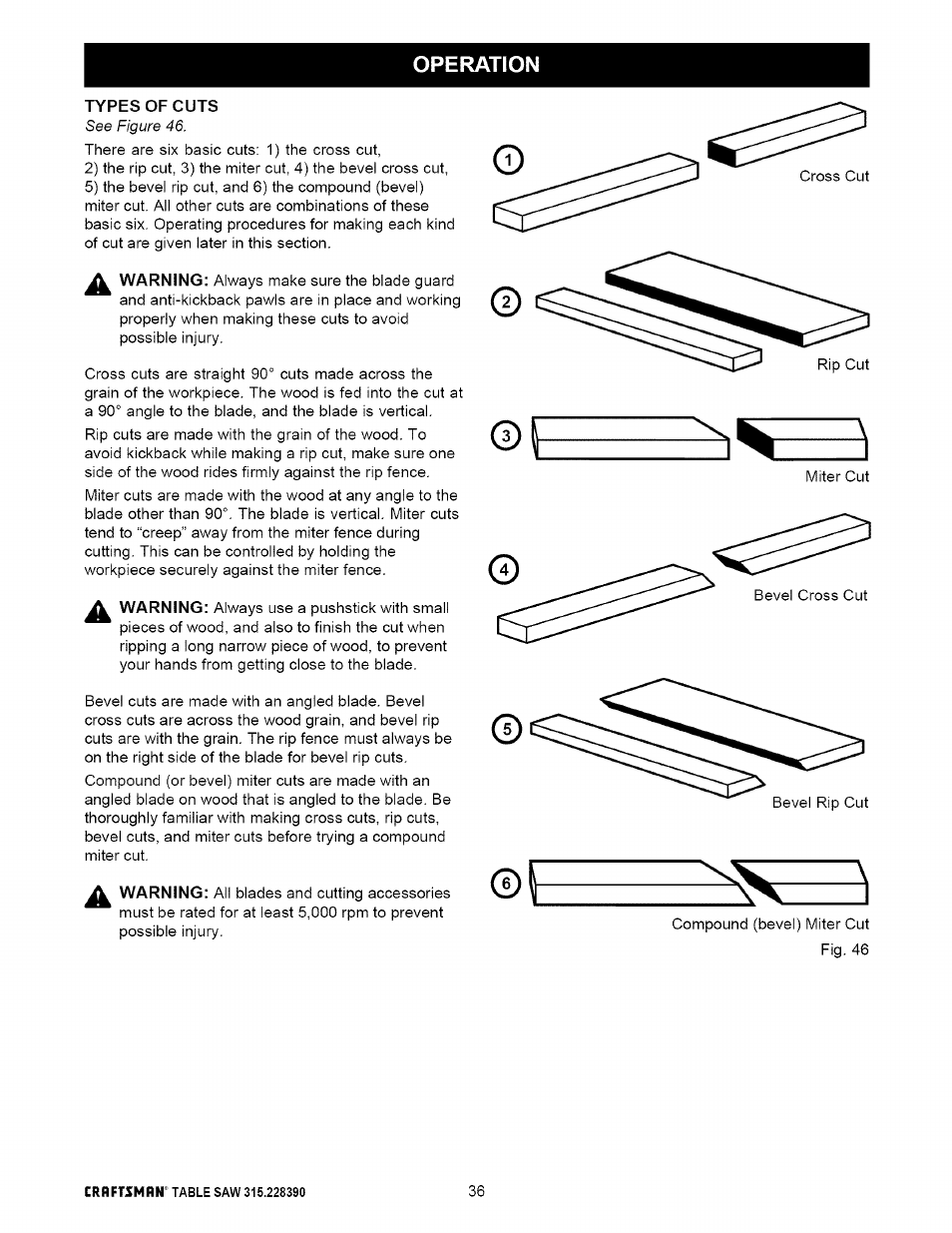 Craftsman 315.228390 User Manual | Page 36 / 66