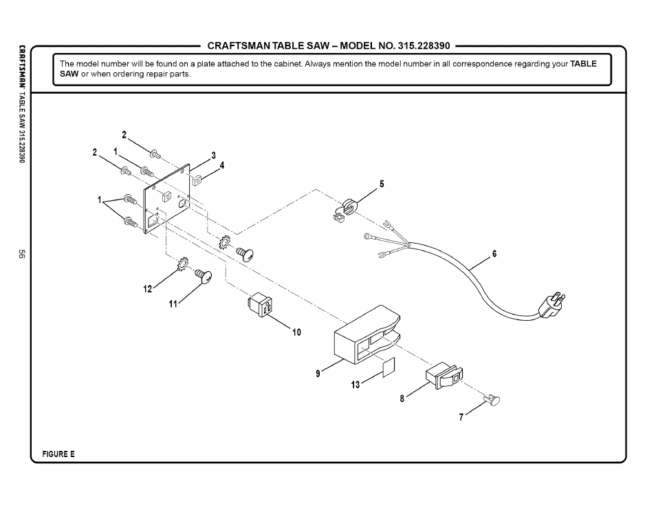 Figure e | Craftsman 315.228390 User Manual | Page 56 / 66